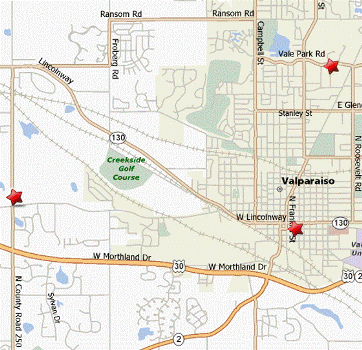 Map of fire station locations