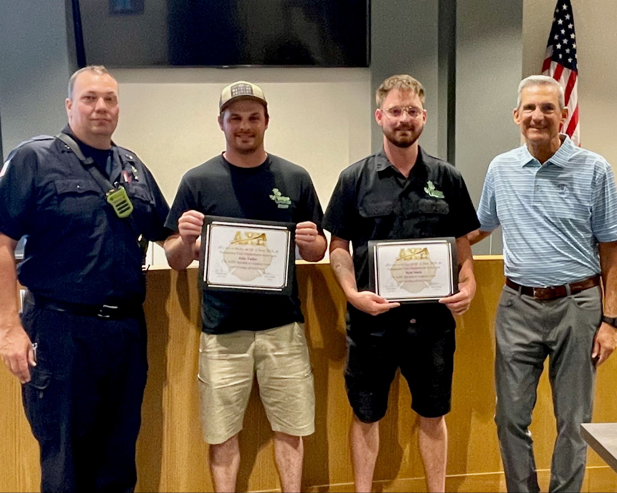 AXE lifesaving award from VFD